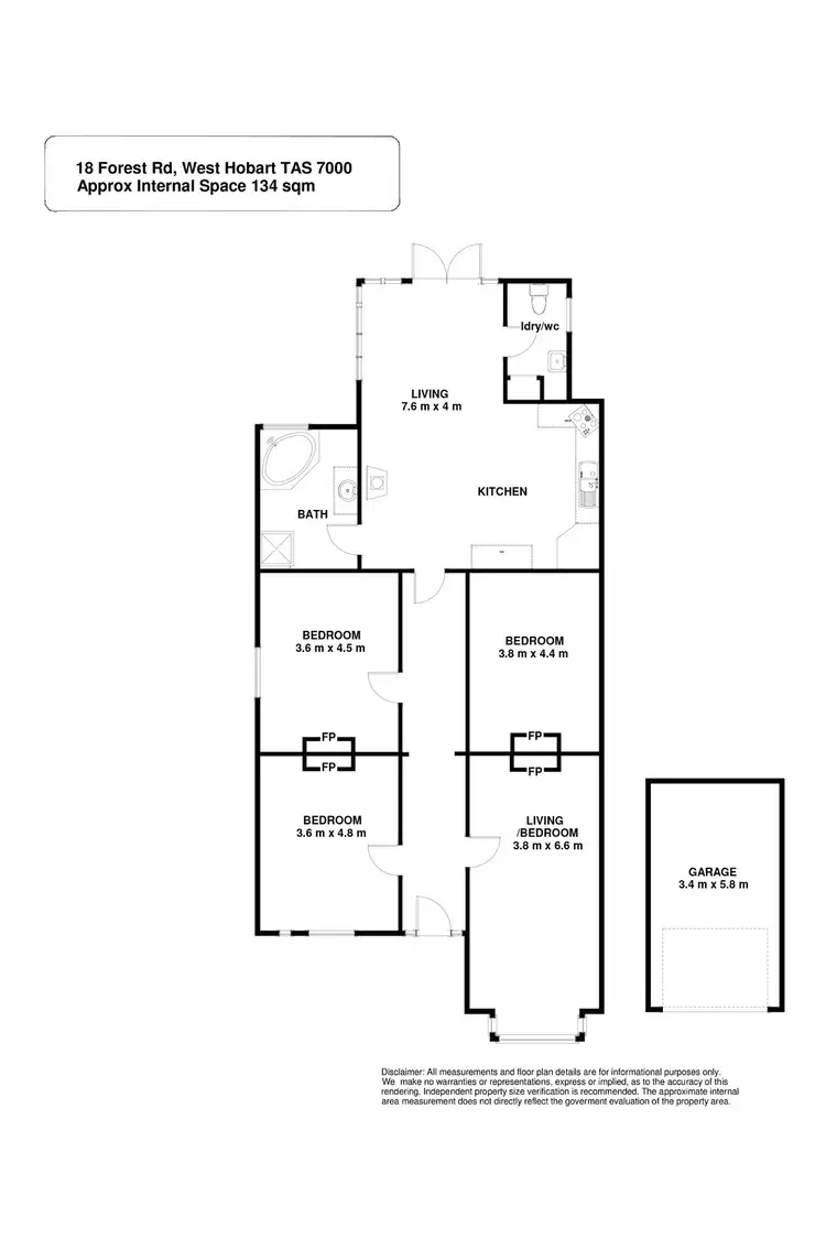 Floorplan of Homely house listing, 18 Forest Road, West Hobart TAS 7000