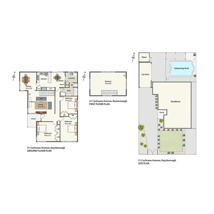 Floorplan of Homely house listing, 51 Cochrane Avenue, Keysborough VIC 3173