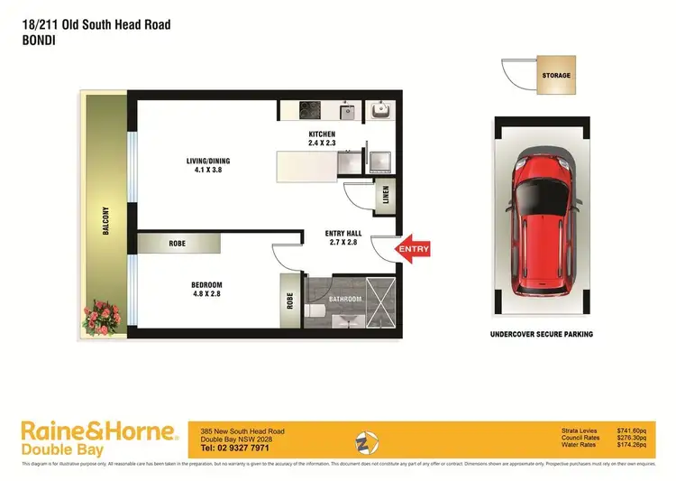 Floorplan of Homely apartment listing, 18/211 Old South Head Road, Bondi NSW 2026