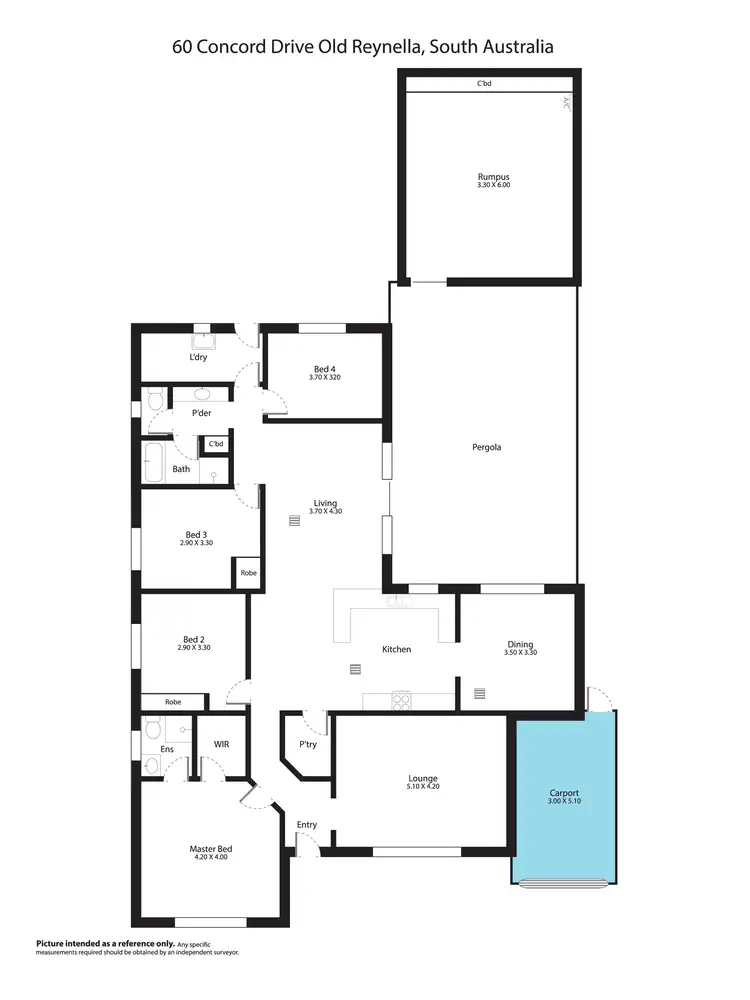 Floorplan of Homely house listing, 60 Concord Drive, Old Reynella SA 5161
