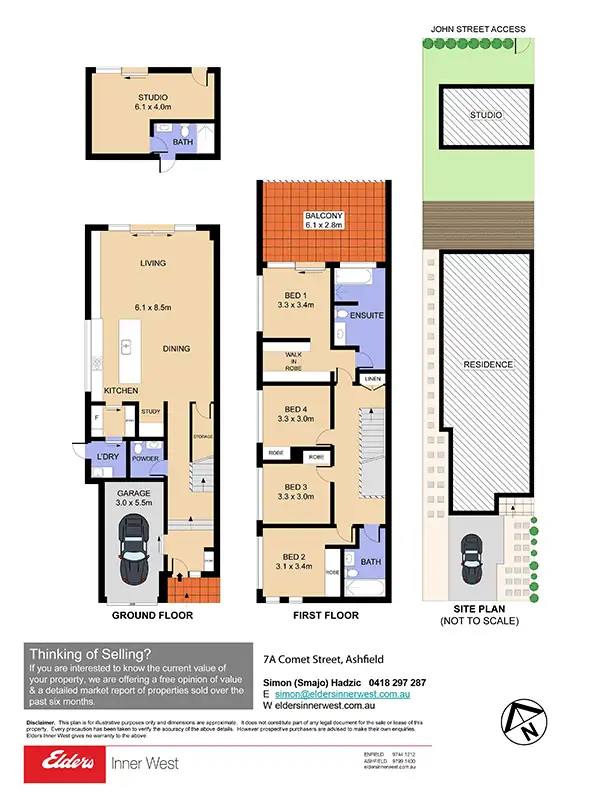 Floorplan of Homely semi-detached listing, 7A Comet Street, Ashfield NSW 2131