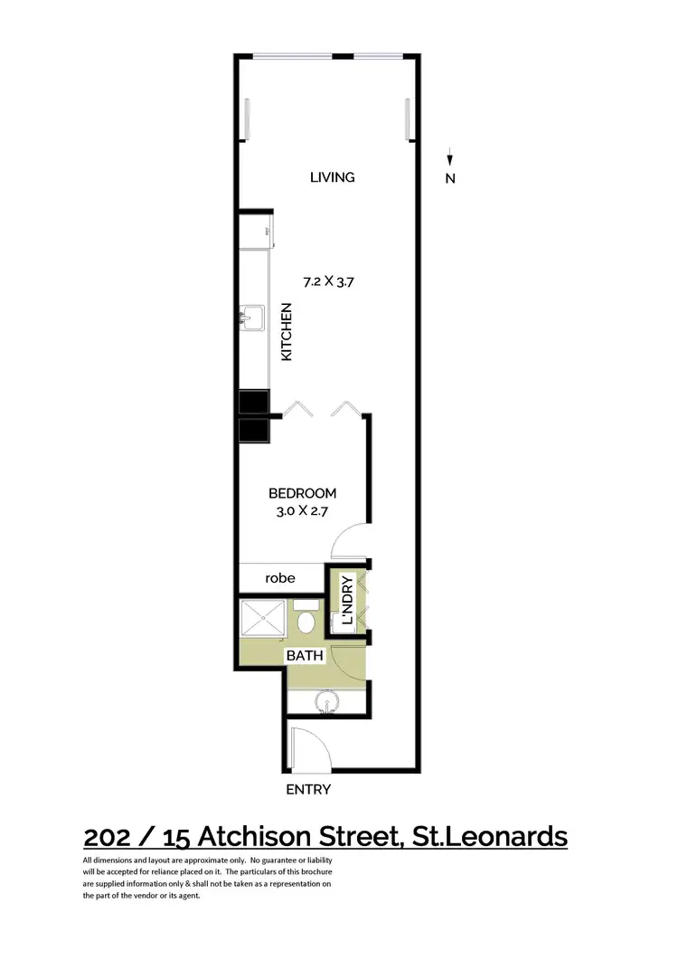 Floorplan of Homely unit listing, 202/15 Atchison Street, St Leonards NSW 2065