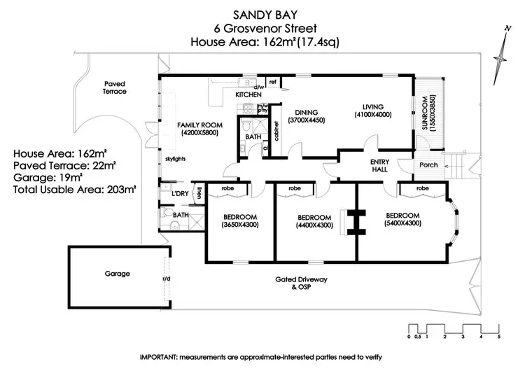 Floorplan of Homely house listing, 6 Grosvenor Street, Sandy Bay TAS 7005