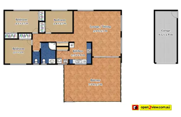 Floorplan of Homely unit listing, 1/34 Britannia Avenue, Broadbeach QLD 4218