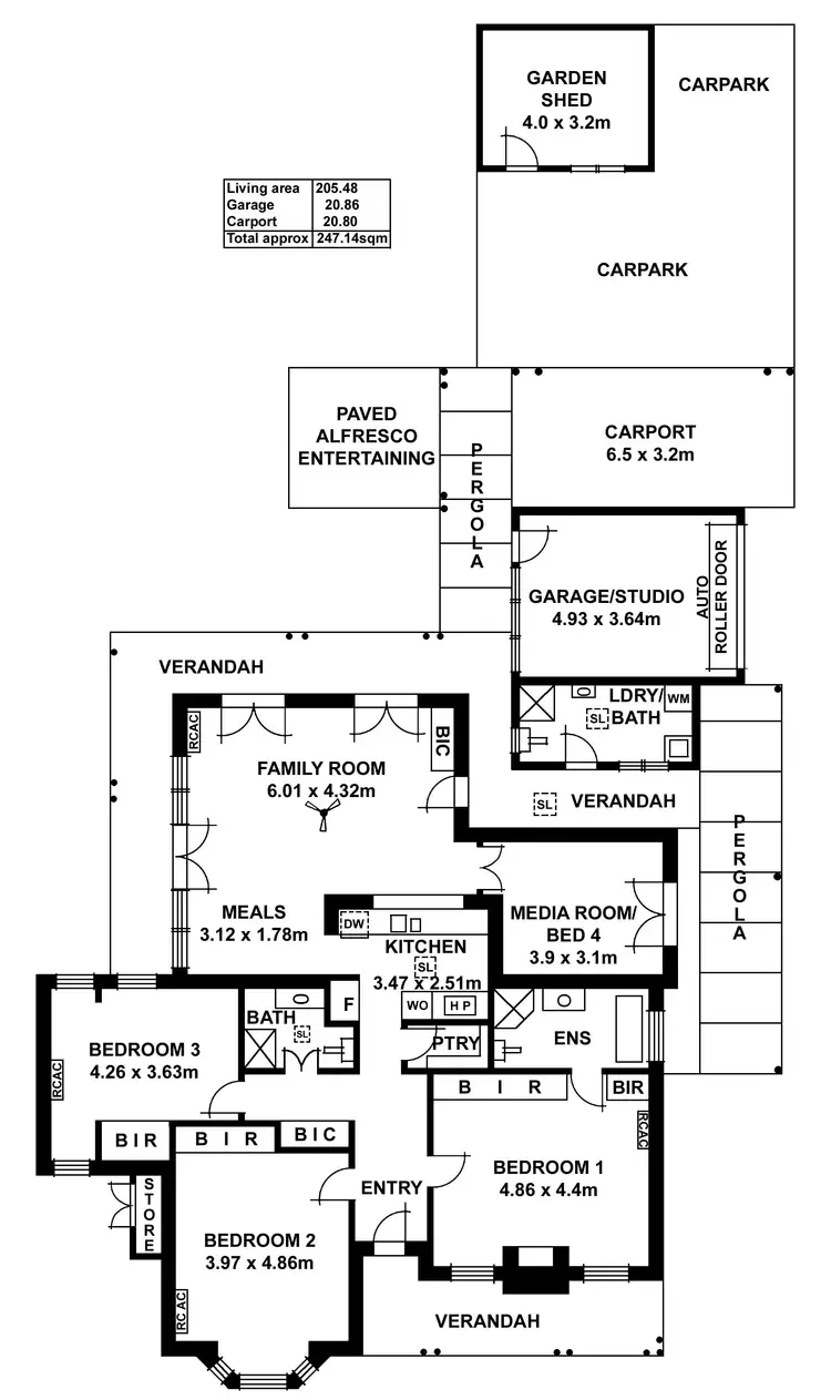 Floorplan of Homely house listing, 48 Yeronga Avenue, Kensington Park SA 5068