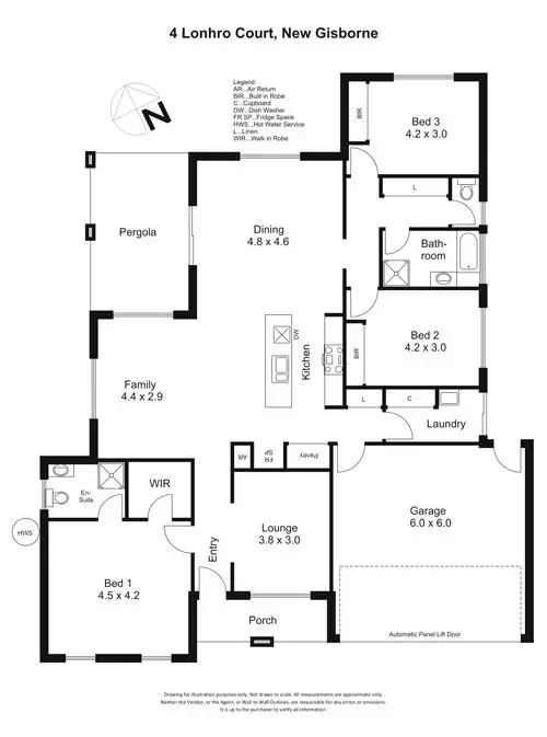 Floorplan of Homely house listing, 4 Lonhro Court, New Gisborne VIC 3438