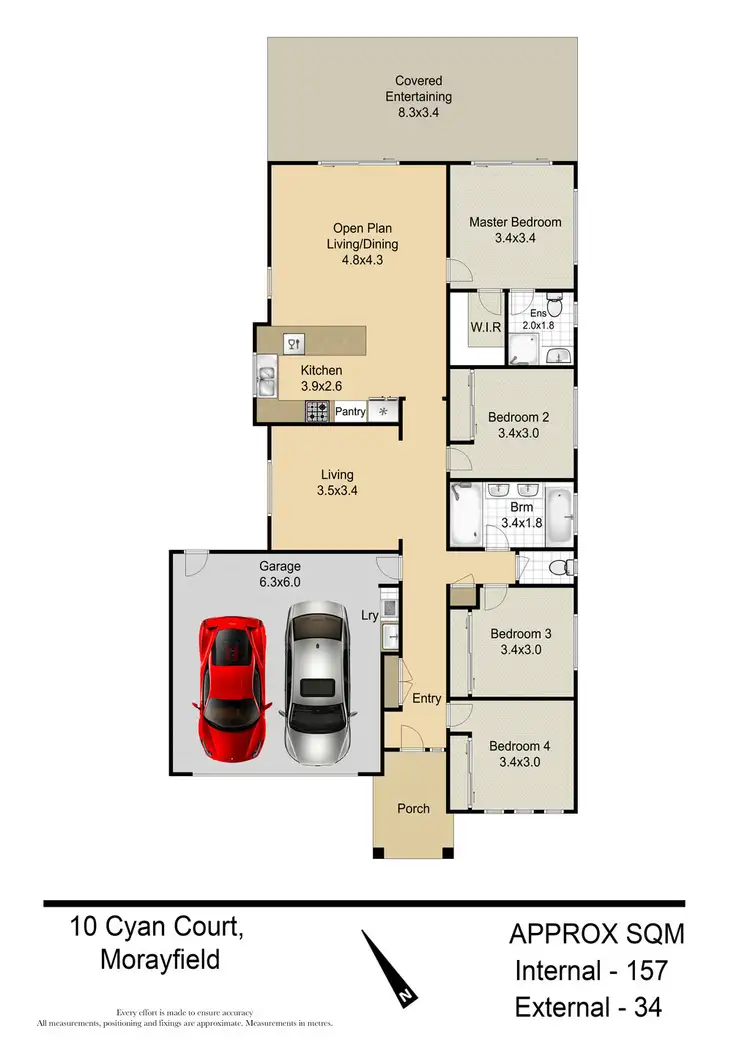 Floorplan of Homely house listing, 10 Cyan Court, Morayfield QLD 4506