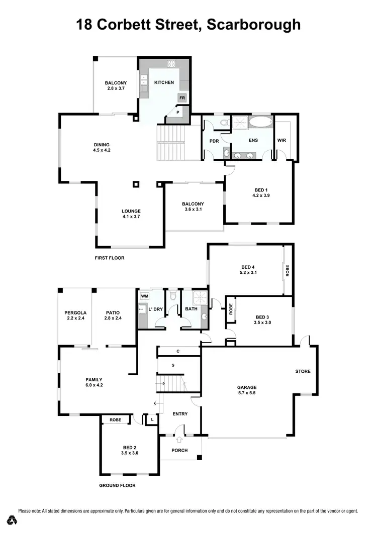 Floorplan of Homely house listing, 18 Corbett Street, Scarborough WA 6019