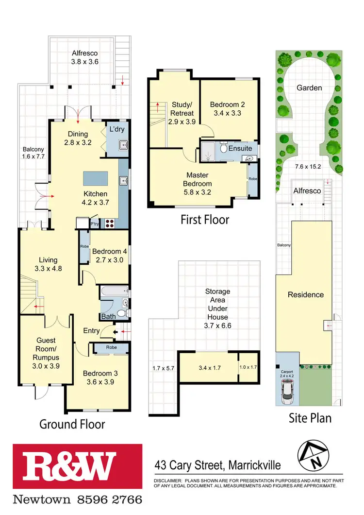 Floorplan of Homely house listing, 43 Cary Street, Marrickville NSW 2204