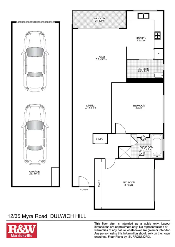 Floorplan of Homely unit listing, 12/35 Myra Road, Dulwich Hill NSW 2203