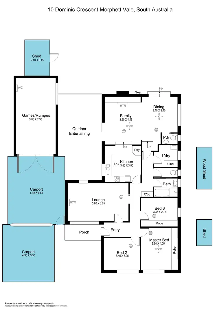 Floorplan of Homely house listing, 10 Dominic Crescent, Morphett Vale SA 5162