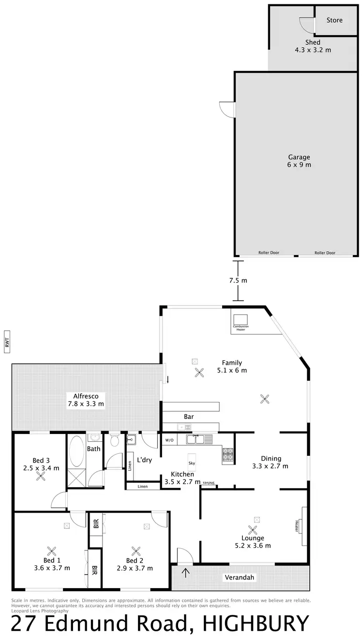 Floorplan of Homely house listing, 27 Edmund Road, Highbury SA 5089