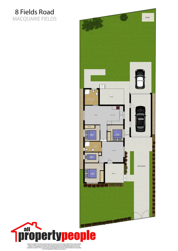 Floorplan of Homely house listing, 8 Fields Road, Macquarie Fields NSW 2564