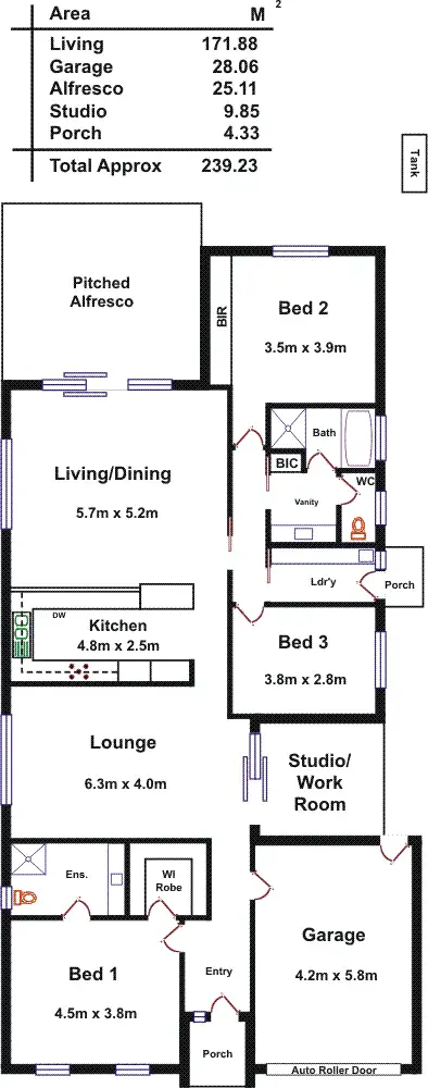 Floorplan of Homely house listing, 3A Pearce Avenue, Felixstow SA 5070