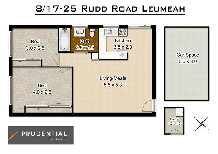 Floorplan of Homely unit listing, 8/17-25 Rudd Road, Leumeah NSW 2560