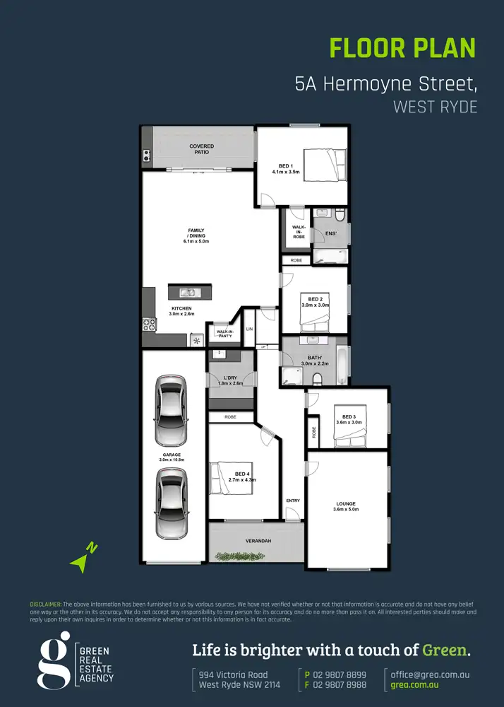 Floorplan of Homely semi-detached listing, 5A Hermoyne Street, West Ryde NSW 2114