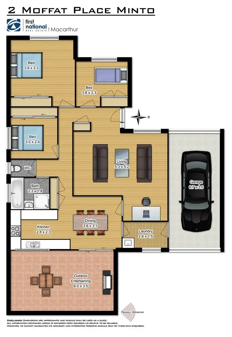 Floorplan of Homely house listing, 2 Moffat Place, Minto NSW 2566