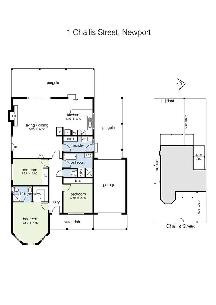 Floorplan of Homely house listing, 1 Challis Street, Newport VIC 3015