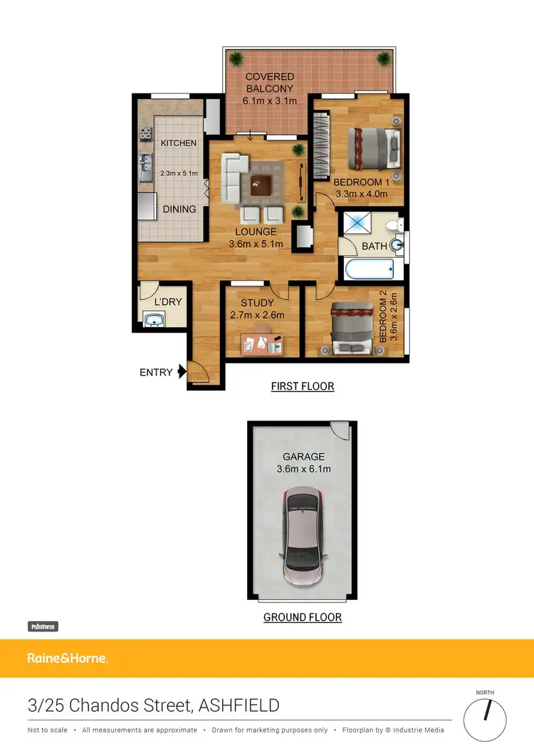 Floorplan of Homely unit listing, 3/25 Chandos Street, Ashfield NSW 2131