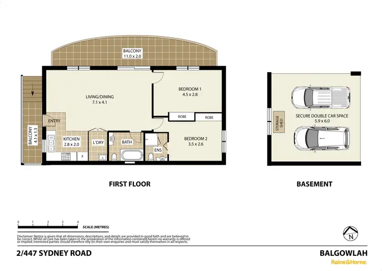 Floorplan of Homely unit listing, 2/447 Sydney Road, Balgowlah NSW 2093