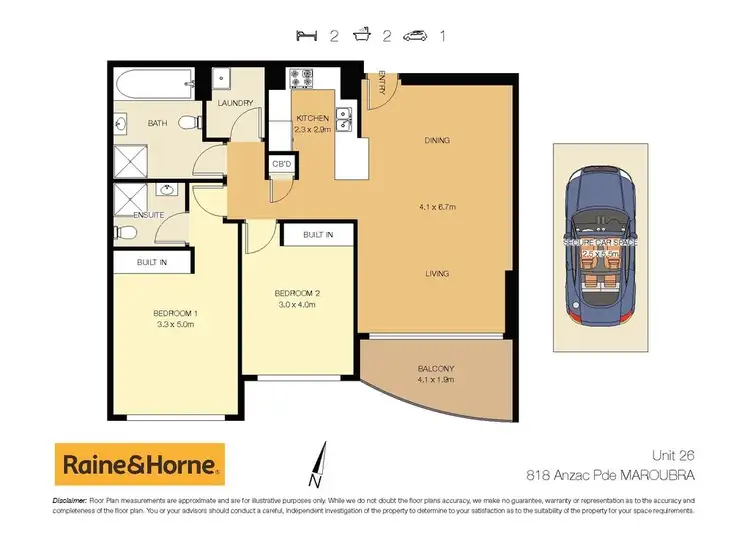 Floorplan of Homely apartment listing, 26/818 Anzac Parade, Maroubra NSW 2035