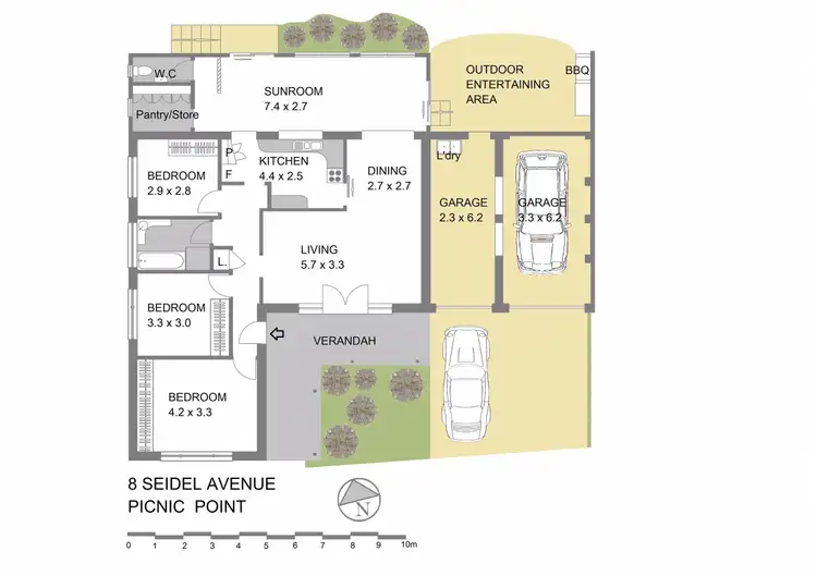Floorplan of Homely house listing, 8 Seidel Avenue, Picnic Point NSW 2213