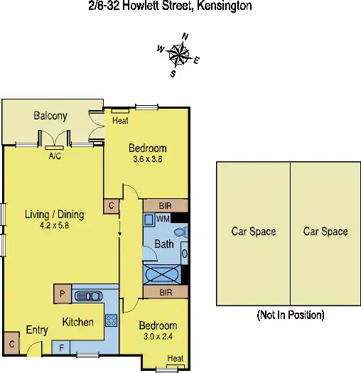 Floorplan of Homely apartment listing, 2/8-32 Howlett Street, Kensington VIC 3031