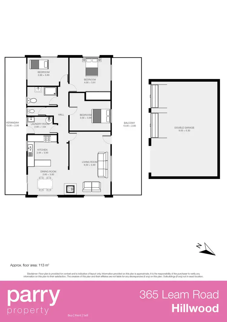 Floorplan of Homely house listing, 365 Leam Road, Hillwood TAS 7252