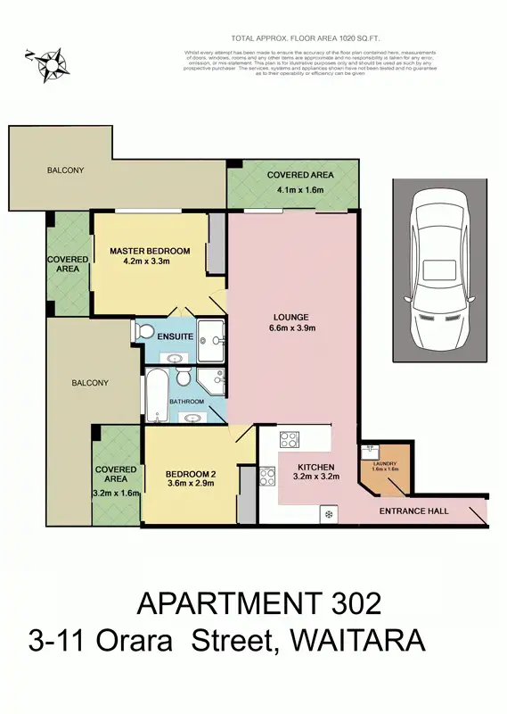 Floorplan of Homely apartment listing, 302/3-11 Orara Street, Waitara NSW 2077