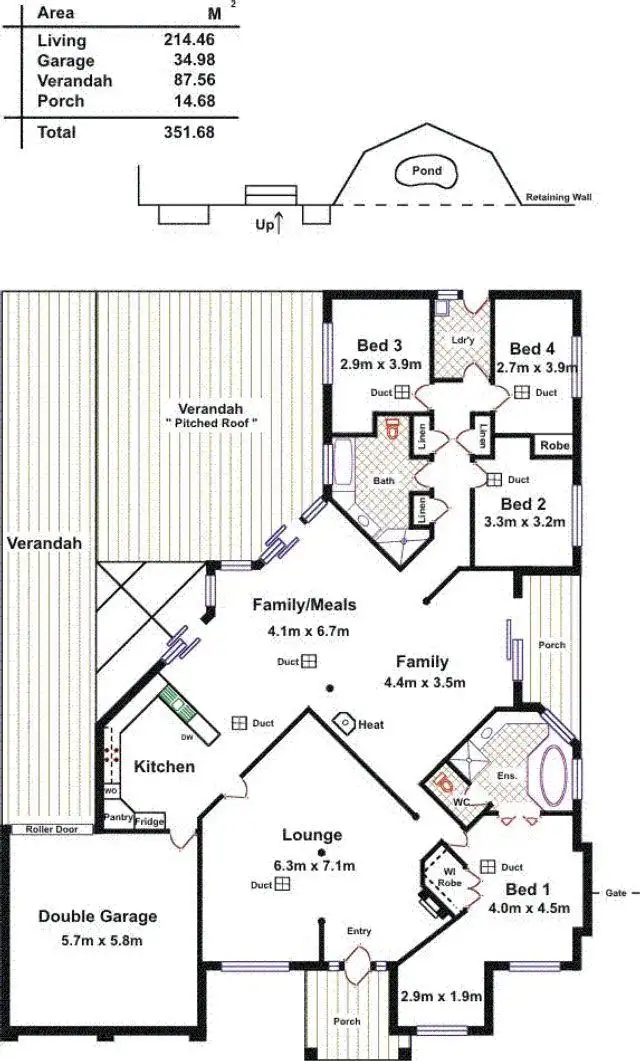 Floorplan of Homely house listing, 6 Gerlach Grove, Evanston Park SA 5116