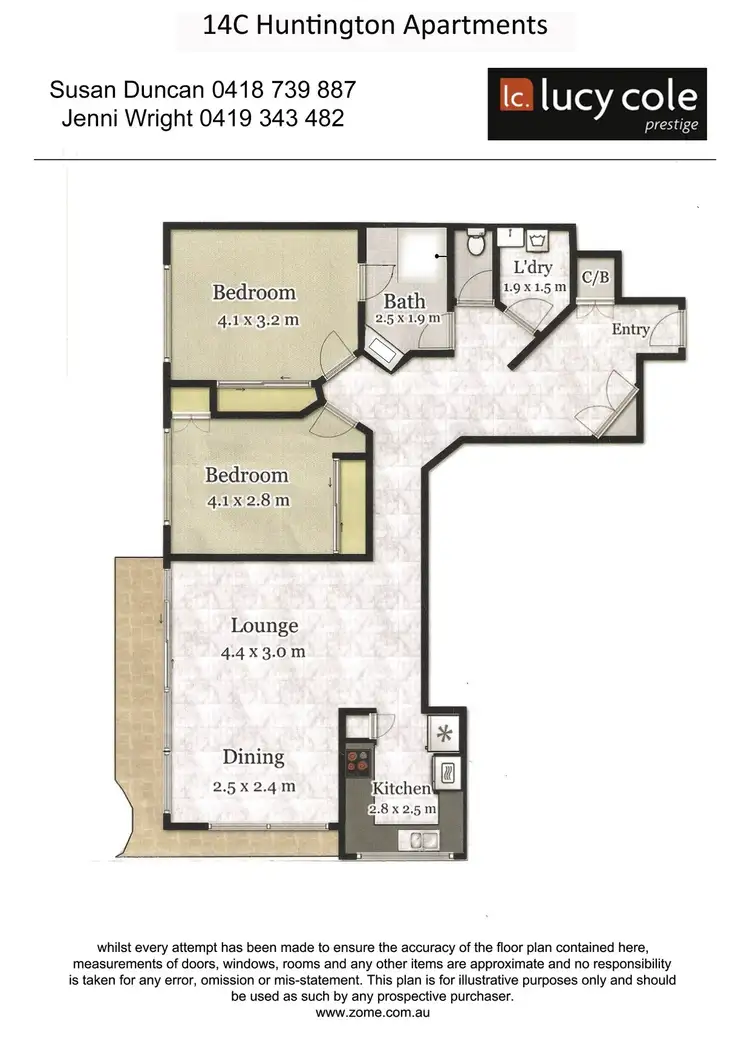 Floorplan of Homely apartment listing, 14C/10 'Huntington' Marine Parade, Southport QLD 4215