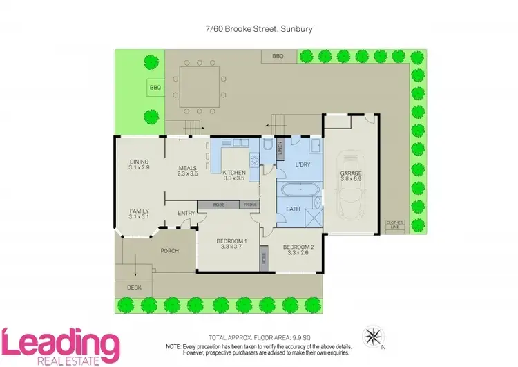 Floorplan of Homely unit listing, Unit 7/60 Brook Street, Sunbury VIC 3429
