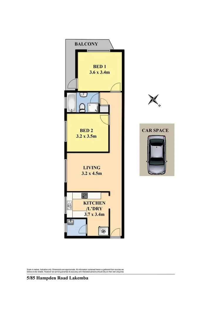Floorplan of Homely unit listing, 5/85 Hampden Road, Lakemba NSW 2195