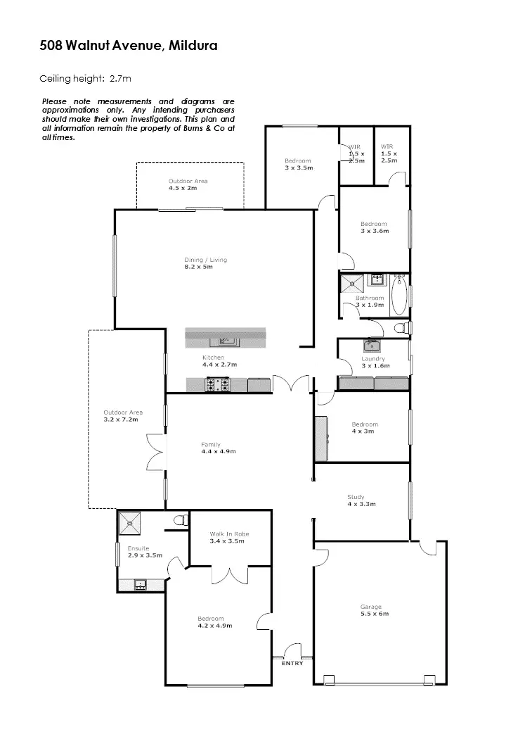 Floorplan of Homely house listing, 508 Walnut Avenue, Mildura VIC 3500