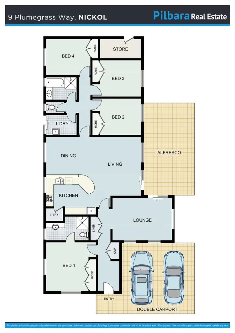 Floorplan of Homely house listing, 9 Plumegrass Way, Nickol WA 6714