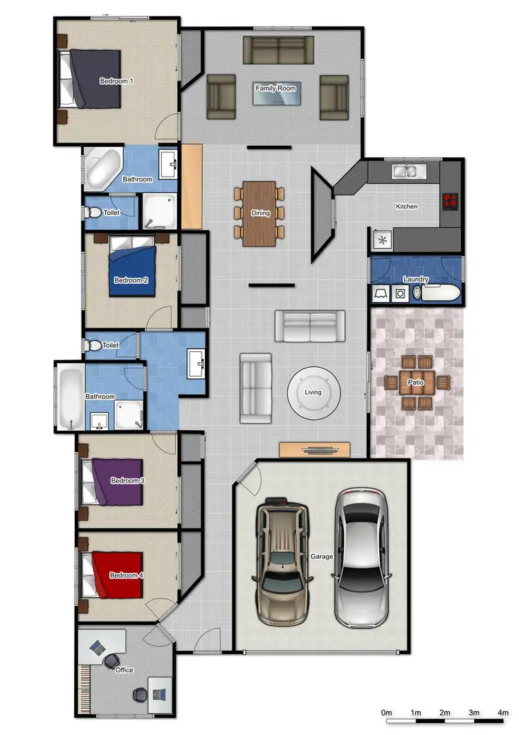Floorplan of Homely house listing, 6 Vanda Cl, Drewvale QLD 4116