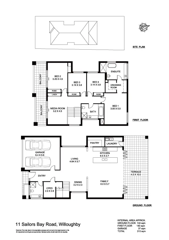 Floorplan of Homely house listing, 11 Sailors Bay Road, Willoughby NSW 2068
