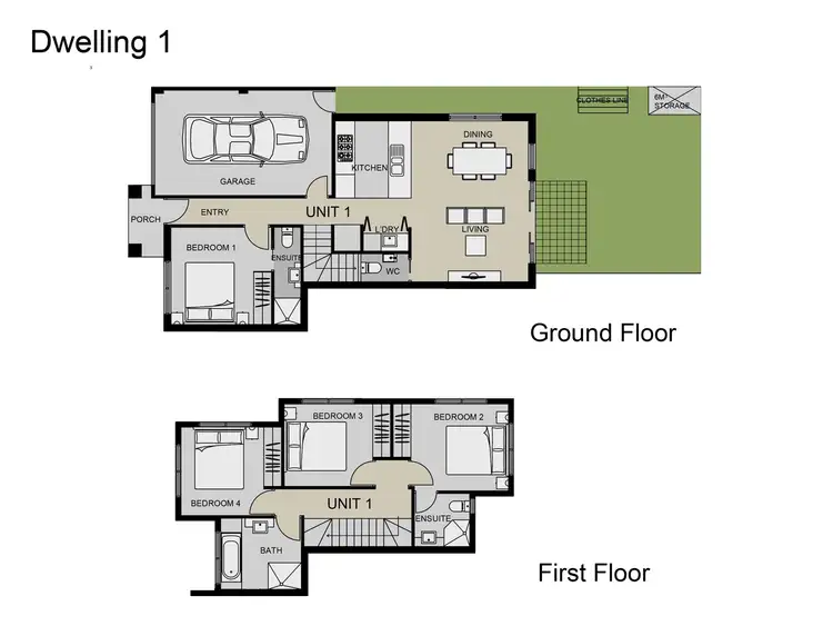Floorplan of Homely townhouse listing, 1/10 Jaguar Drive, Clayton VIC 3168