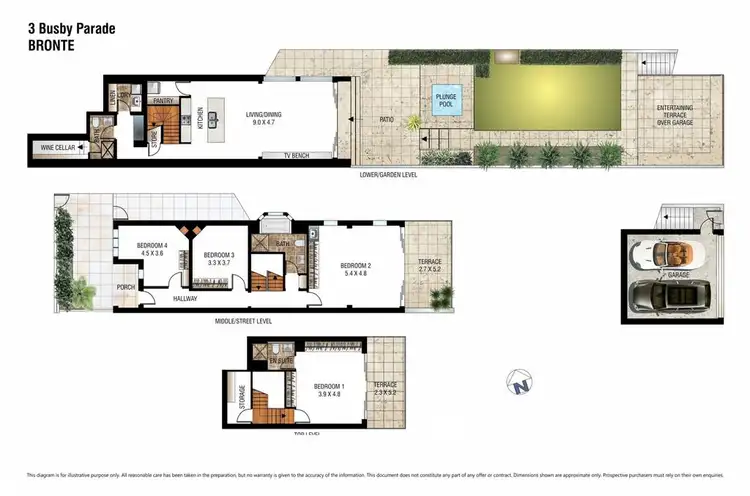 Floorplan of Homely house listing, 3 Busby Parade, Bronte NSW 2024