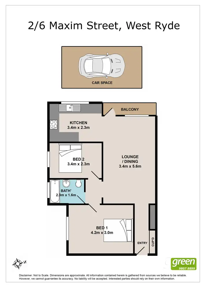Floorplan of Homely unit listing, 2/6 Maxim Street, West Ryde NSW 2114