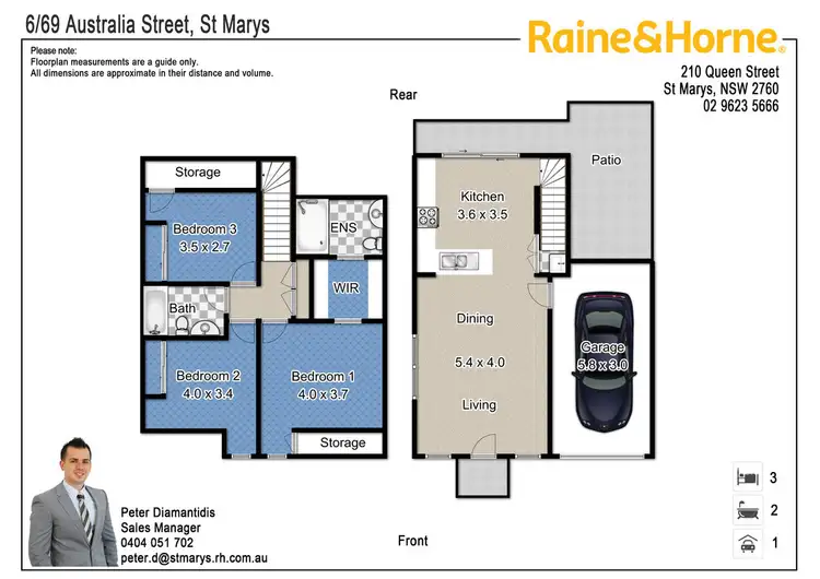 Floorplan of Homely townhouse listing, 6/69 AUSTRALIA STREET, St Marys NSW 2760