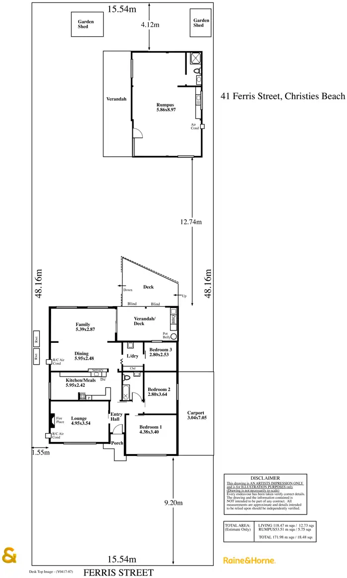 Floorplan of Homely house listing, 41 Ferris Street, Christies Beach SA 5165
