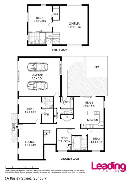 Floorplan of Homely house listing, 1A Pasley Street, Sunbury VIC 3429