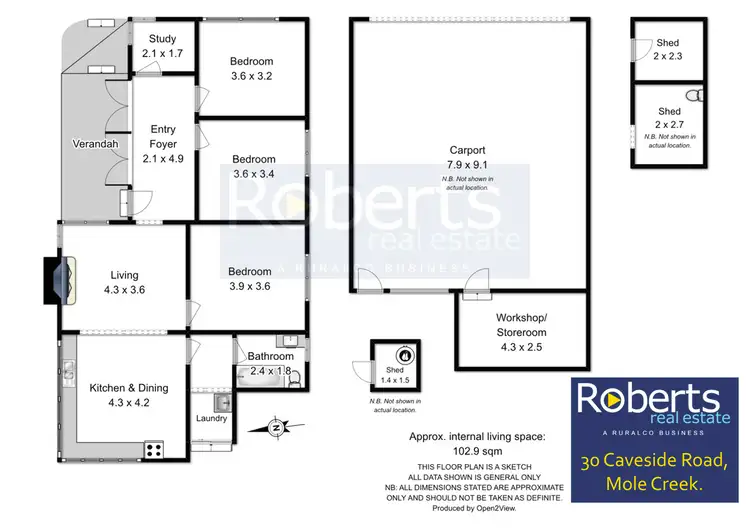 Floorplan of Homely house listing, 30 Caveside Road, Mole Creek TAS 7304