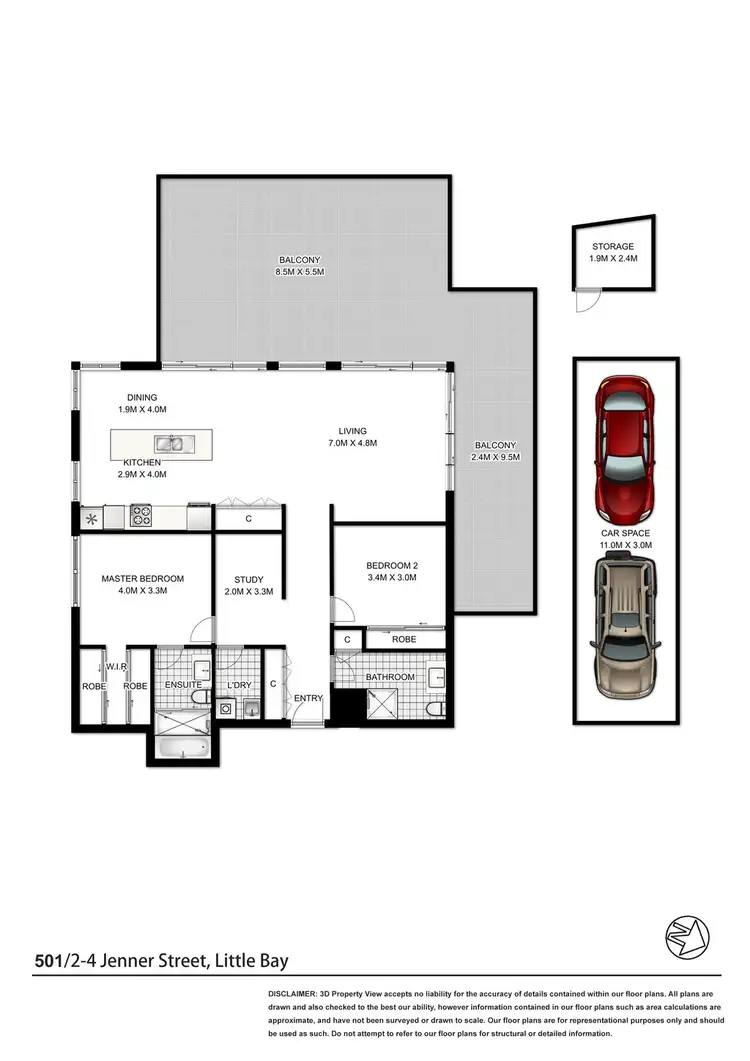 Floorplan of Homely apartment listing, 501/2-4 Jenner Street, Little Bay NSW 2036