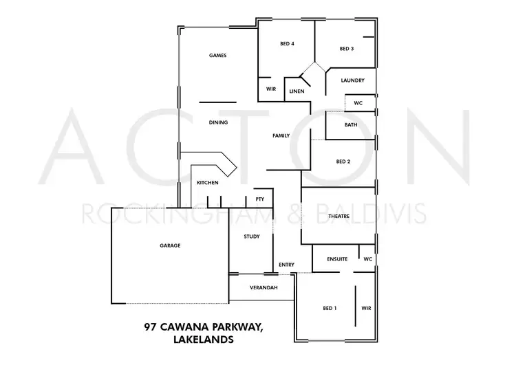 Floorplan of Homely house listing, 97 Cawana Parkway, Lakelands WA 6180