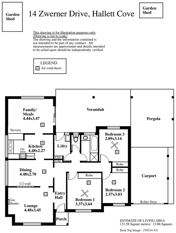 Floorplan of Homely house listing, 14 Zwerner Drive, Hallett Cove SA 5158