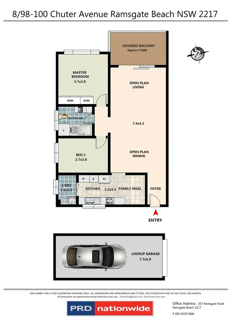 Floorplan of Homely unit listing, 8/98-100 Chuter Avenue, Ramsgate Beach NSW 2217