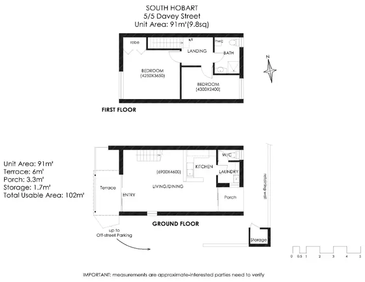 Floorplan of Homely house listing, 5/5 Davey Place, South Hobart TAS 7004