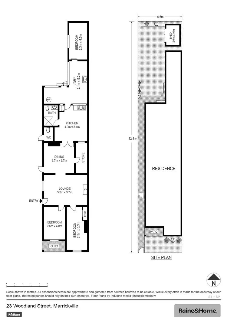 Floorplan of Homely house listing, 23 Woodland St, Marrickville NSW 2204
